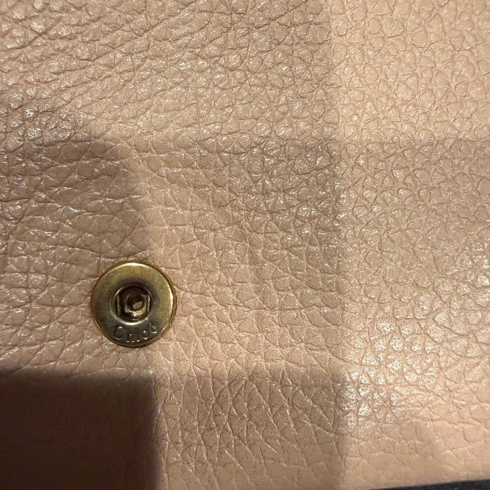 Chloe Indy Continental Flap Wallet Blush Pink Grained Leather Logo Closure - Picture 11 of 16